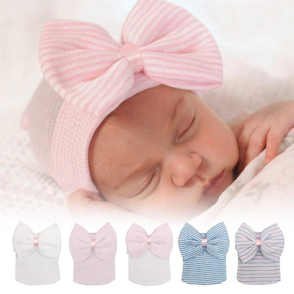 FurNest QHUDLV Baby Flower Headband - Stretchy Soft Knot Headbands with Hair Bows Head Wrap Elastic Hair Accessories for Infant To