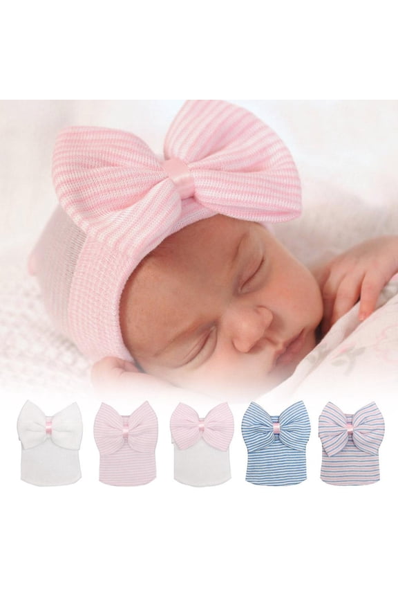 QHUDLV Baby Flower Headband - Stretchy Soft Knot Headbands with Hair Bows Head Wrap Elastic Hair Accessories for Infant To