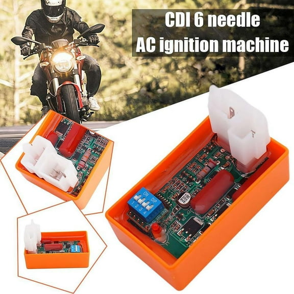 FurNest QHUDLV Motorcycle Ignition,5 Pin Adjustable AC CDI Motorcycle Ignition Box with DIP Switch with Speed limit4000-12000 for WAVE100 Racing YX140 YX160 C100