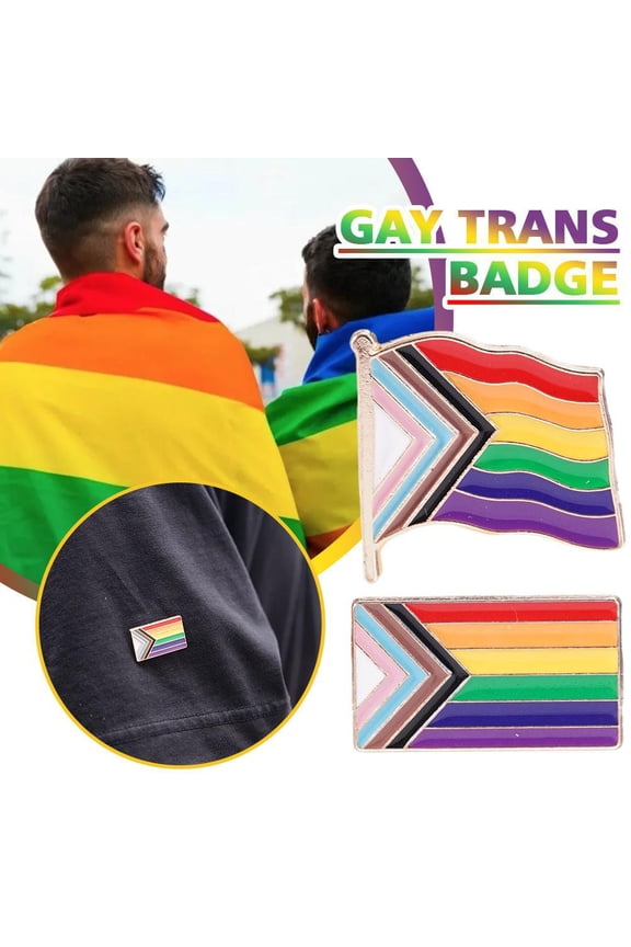 Rainbow Pride Flag Brooch LGBTQ Lapel Pin Ally Badge Pins Lesbia