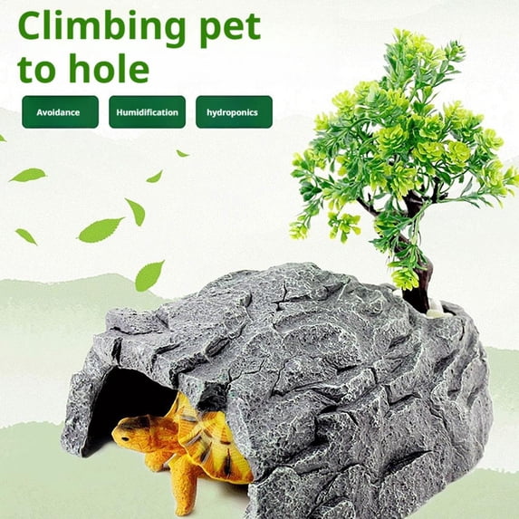 Picture of FurNest Reptile Hideout Caves Turtle Ramp Basking Platform Habitat ...