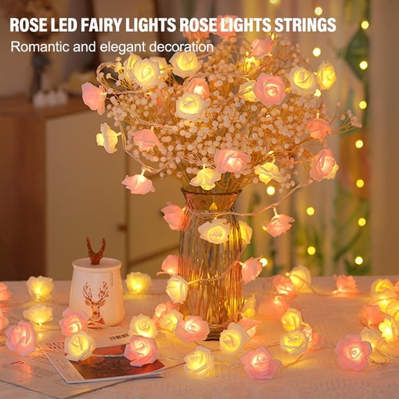 FurNest Rose Led Fairy Lights Rose Lights Strings Bedroom Decoration Lights N