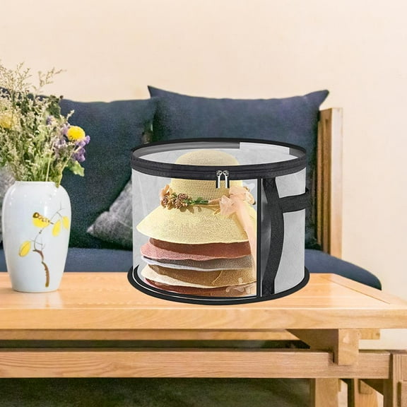 FurNest Round Hat Storage Bucket with Handle Hat Box New Hat M7J2 Hot Bag T