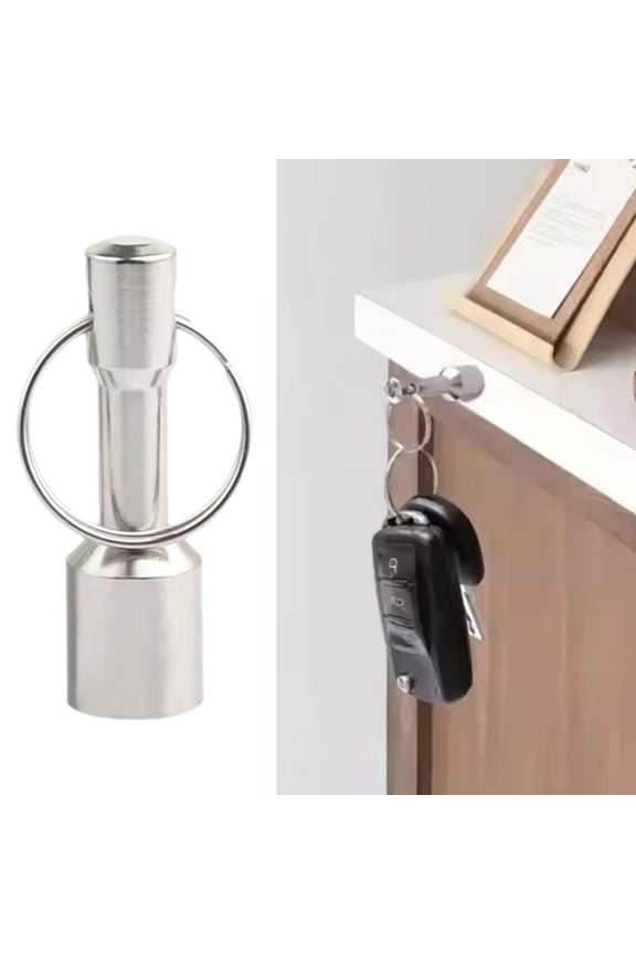 Rtyweth Magnetic Key Neodymium Keyring Magnet Metal Keychain Split Tool,Strong Magnet Split Metal Pocket Key