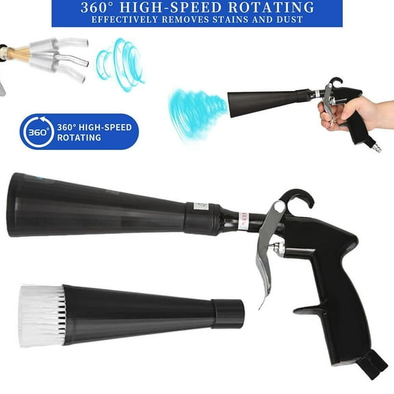 FurNest Shaker Tornado Dry Cleaning Gun, Tornado Car Blow Cleaning Gun, High-Pressure Car Detailing Dry Washing Gun Kit, Quickly Removes Dirt and Dust, Works with Compressor(2 No