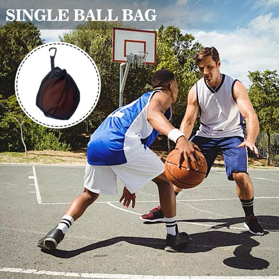 FurNest Single Ball Bag with Hook Net Bag Drawstring Bag for Basketball Soccer