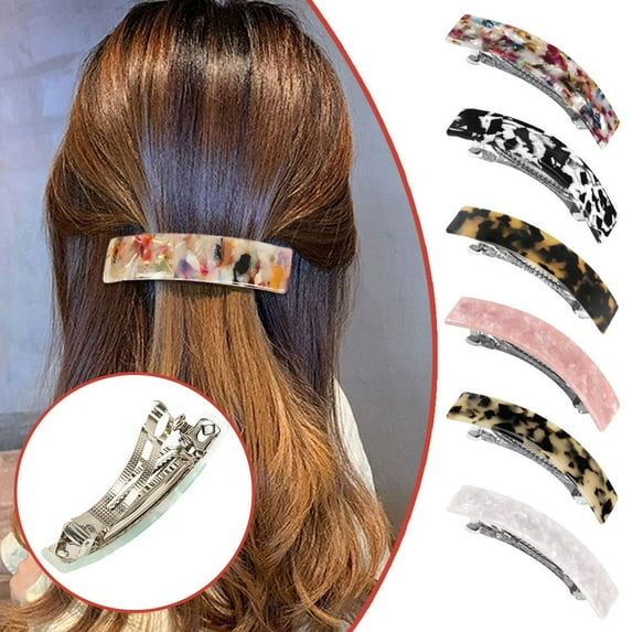 FurNest Skinny Hair Barrettes Large Automatic Hair Clip Tortoise Accessories'