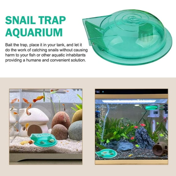 FurNest Snail Trap Aquarium Plastic Aquarium Snail Trap Aquarium Snail Remover Cleaning Supplies Lightweight Snail Tank Visual Planaria Trap for Fish Tank, 6.69x4.84x1.18