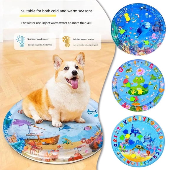 FurNest Summer Cooling Pet Water Bed Cushion Ice Pad Dog Sleeping HOT Roun