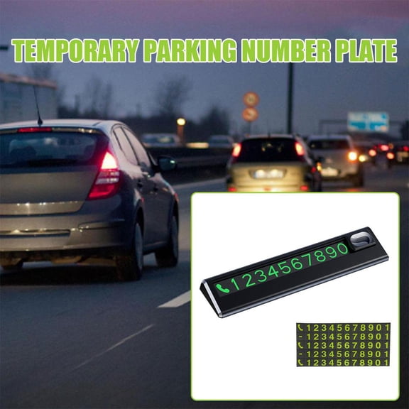 FurNest Temporary Parking Card Stop Sign Telephone Number Plate Car New Access