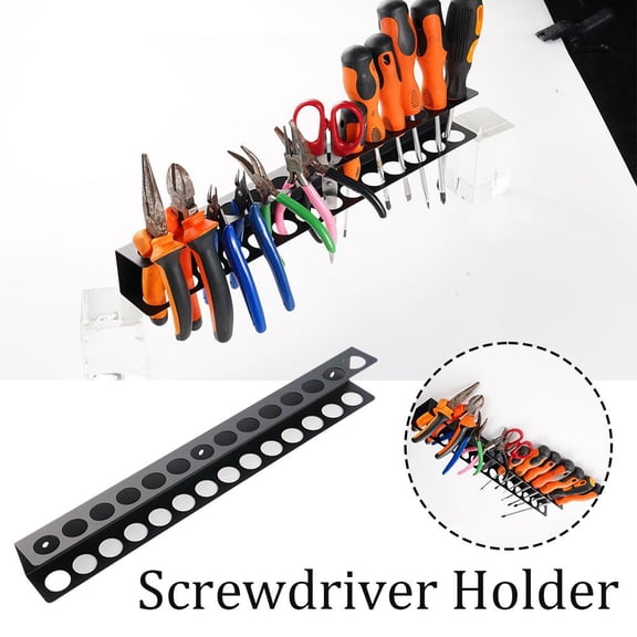 FurNest Tool Rail Rack Holder Screwdriver Organiser Wall Mount Can Hold 14 Scr