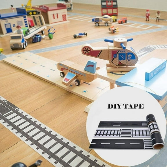 FurNest Traffic Road Tapes Kids Toy Car Adhesive & Removable Play Room Track St