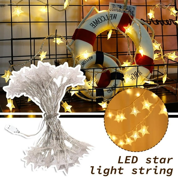 FurNest USB Charging Small Christmas Atmosphere LED Star Colorful Lights with