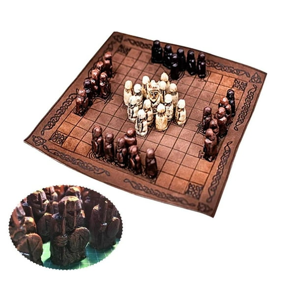 FurNest Viking Chess Traditional Strategy Portable Board Gam }, [ ( (
