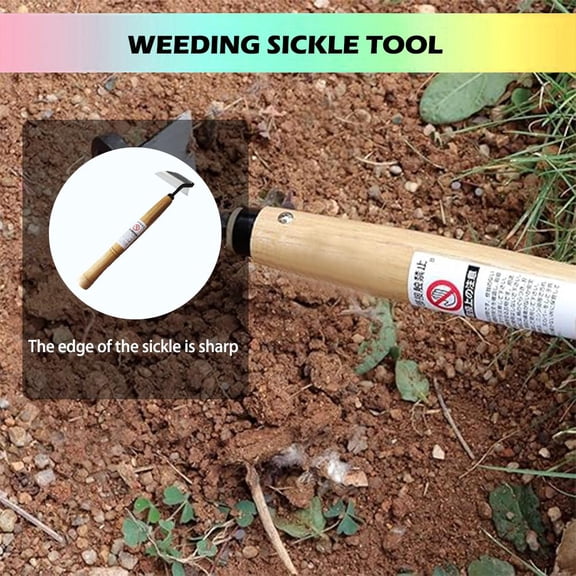 FurNest Weeding Sickle with Steel Sharp Edge Garden Tool - N Hand Hoe/S