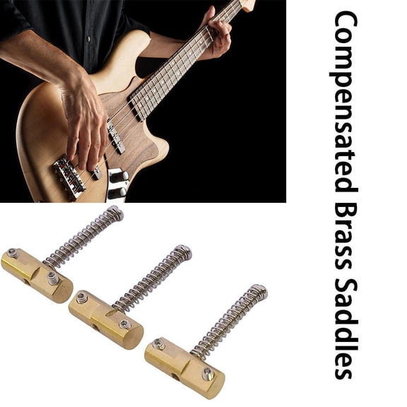 FurNest Wilkinson Compensated Vintage Brass bridge Saddles Tele For B5L2 Y4J2