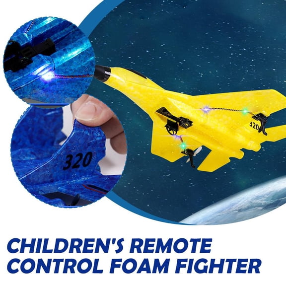 FurNest With LED Light 2.4GHz Remote Control Aircraft Flying Model Gliders Toy Fo