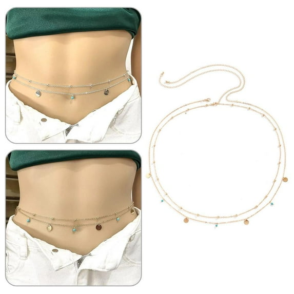 FurNest Women Waist Chain Belly Bikini Body Jewelry Rhinestone Chains Beach Styles