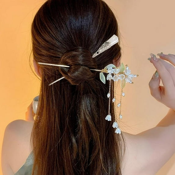 FurNest Women's Ancient * Tassel Hairpin For Women Ancient * Lantern Hair Chinese Hair Tassel Flower Stick fixed accessory metal hair crystal big accessories chopsticks kids jewelry volum