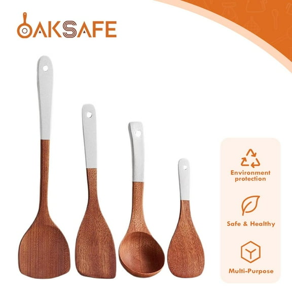 FurNest Wooden Spatula Spoon Kitchen Cooking Utensils Tools Turner Se