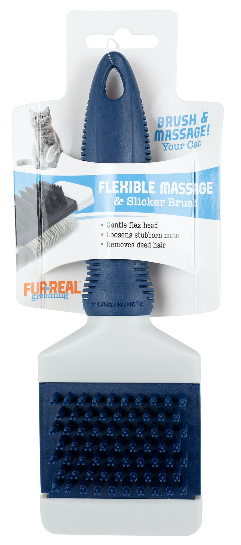FurReal Flexible Slicker Massage Cat Brush, Grooming Tools for Pets