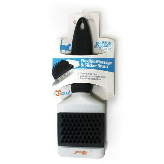FurReal Flexible Slicker Massage Cat Brush, Grooming Tools for Pets