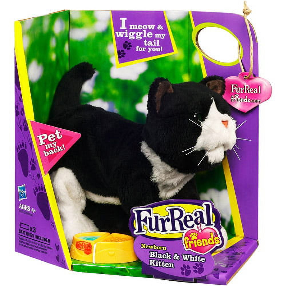 FurReal Friends Newborn Black White Kitten, 53 OFF
