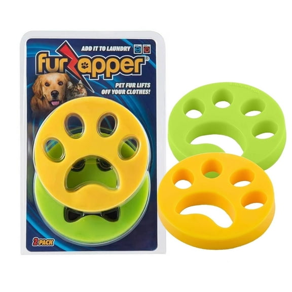 FurZaper Reusable Pet Hair Remover for Washing Machine, 2 Sheets, Yellow, 2 Pack
