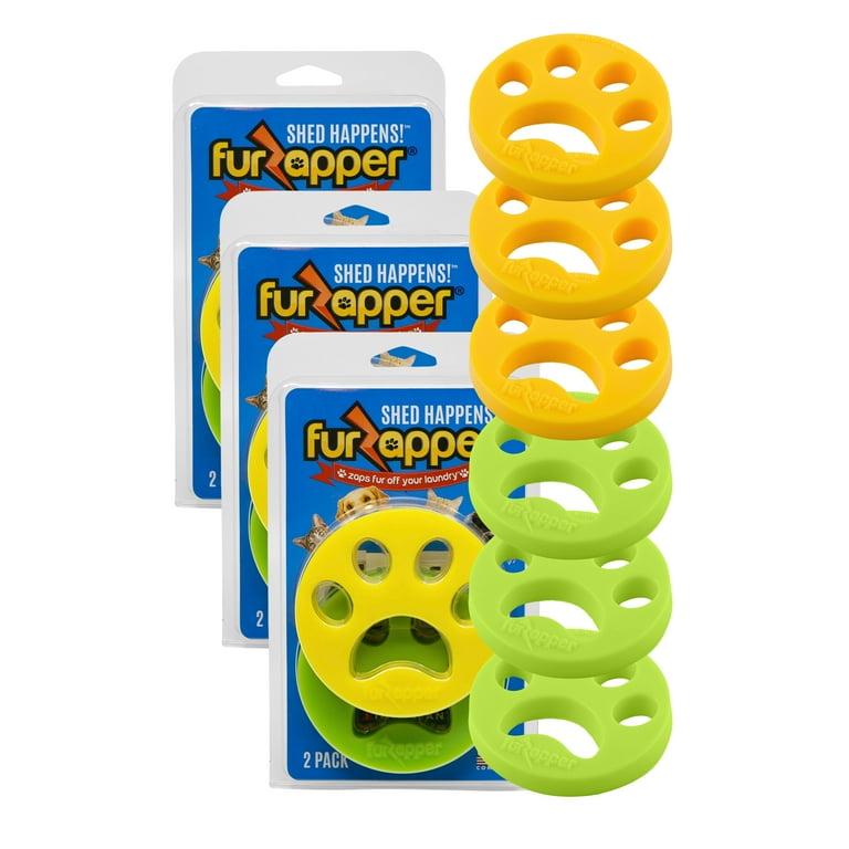 FurZapper Pet Hair Remover for Laundry 6 Count Reusable Dog Cat Hair Remover Tool As Seen on Shark Tank Removes Pet Fur Hair Lint Dander From Clothes Laundry