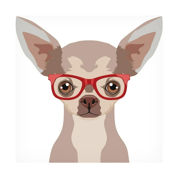 Furbaby Affiliates 'Chihuahua Wearing Hipster Glasses 2' Canvas Art