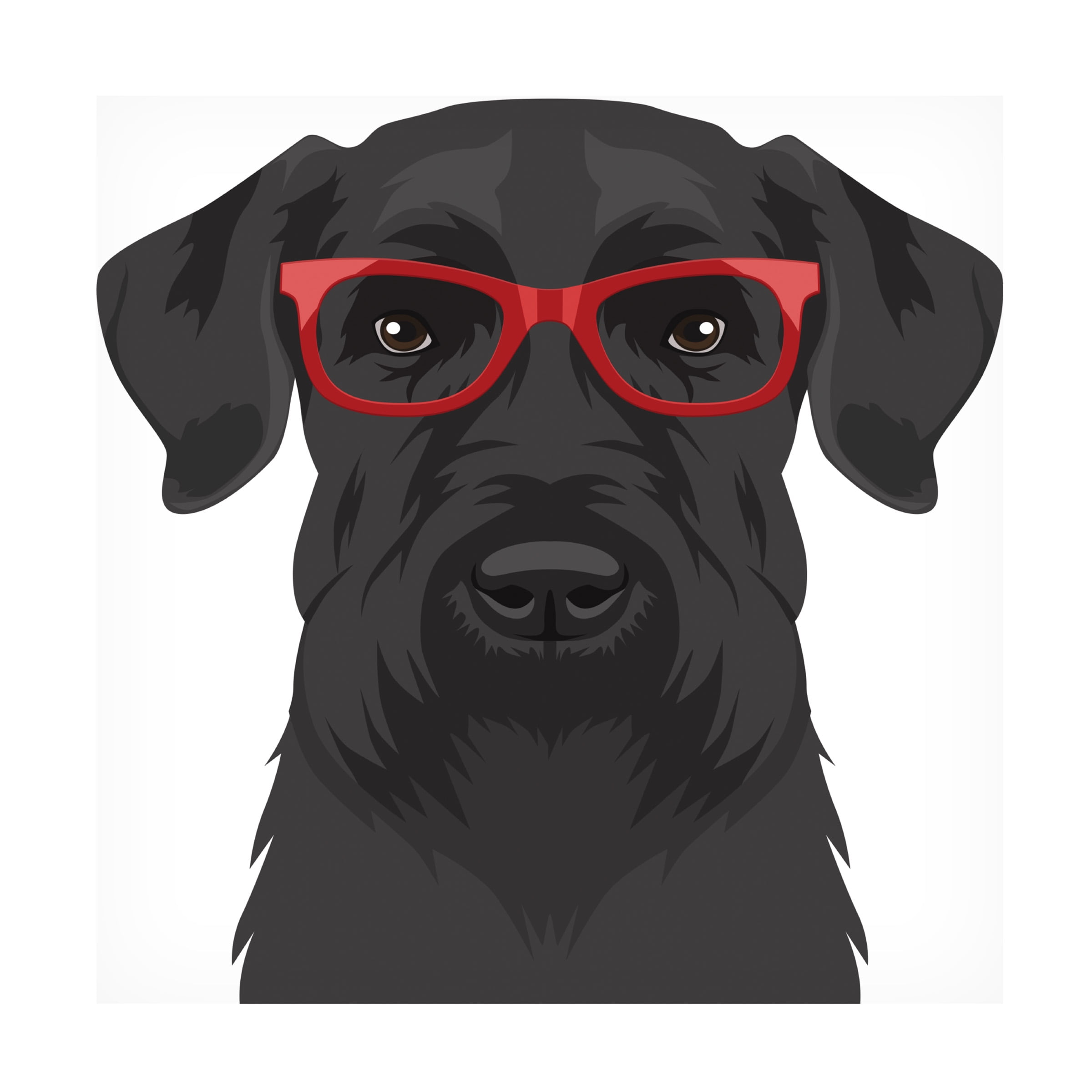 Furbaby Affiliates 'Giant Schnauzer Wearing Hipster Glasses' Canvas Art