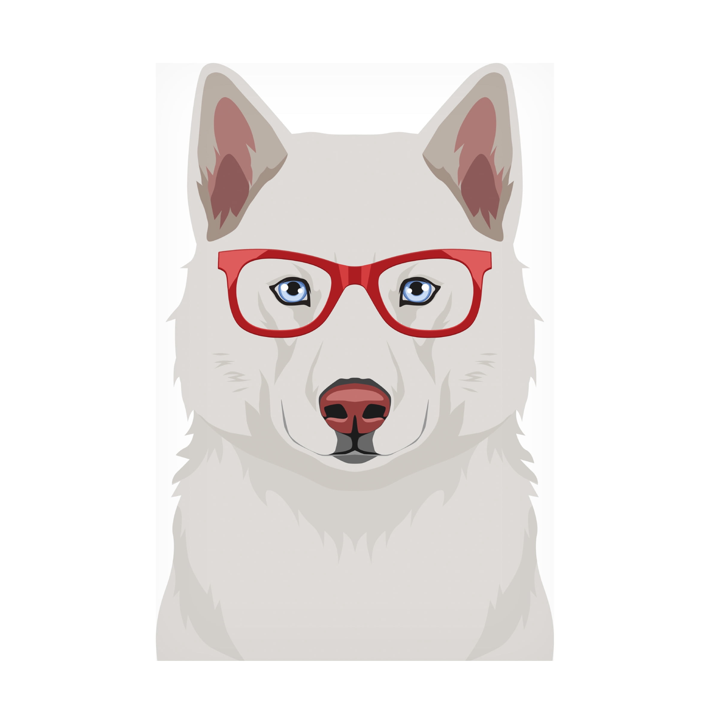 Furbaby Affiliates 'Husky Wearing Hipster Glasses' Canvas Art
