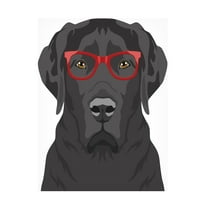 Furbaby Affiliates 'Labrador Retriever Wearing Hipster Glasses 2' Canvas Art