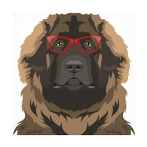 Furbaby Affiliates 'Leonberger Wearing Hipster Glasses' Canvas Art