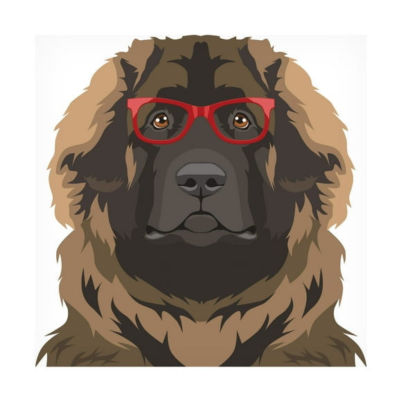 Furbaby Affiliates 'Leonberger Wearing Hipster Glasses' Canvas Art