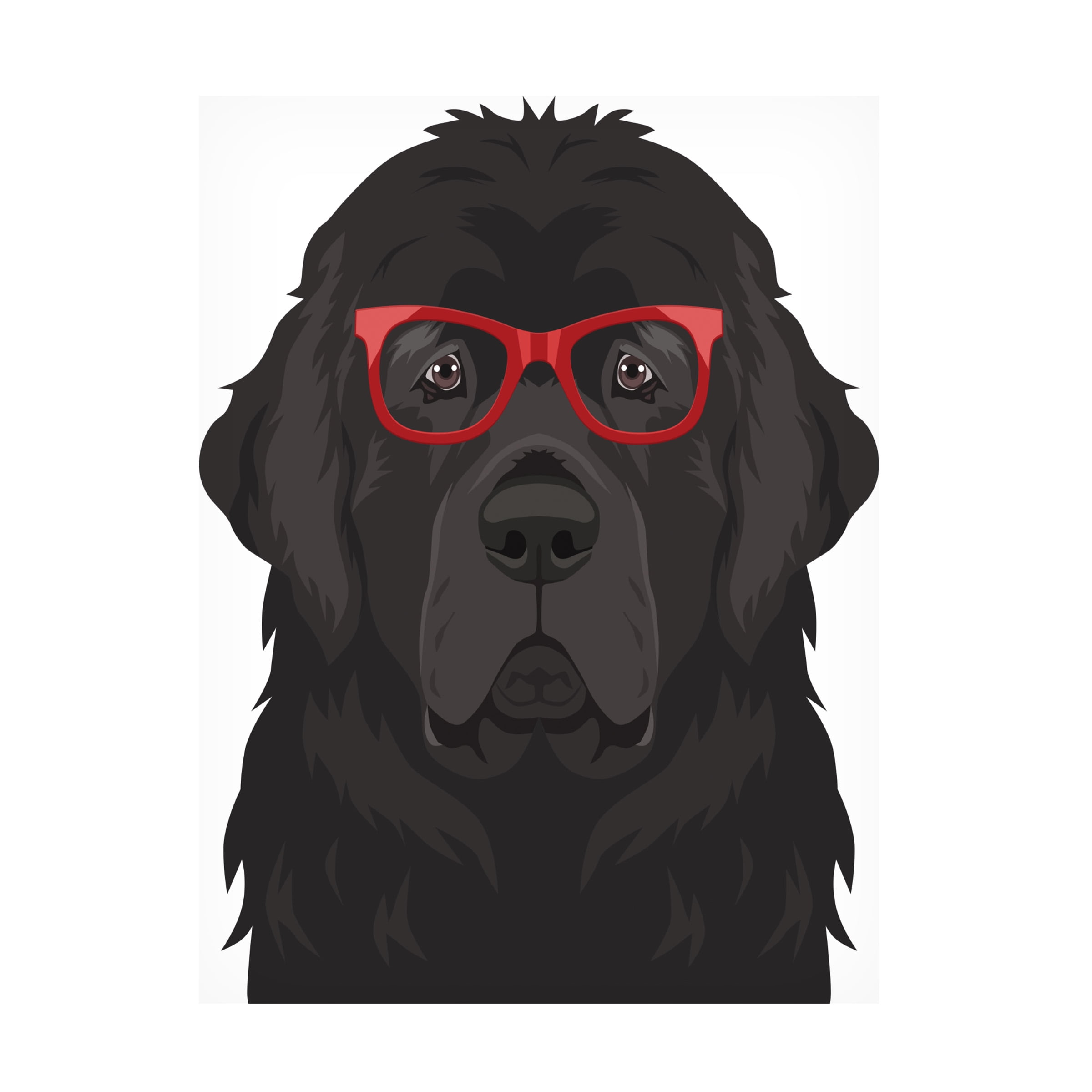 Furbaby Affiliates 'Newfoundland Wearing Hipster Glasses' Canvas Art