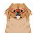 thumbnail image 1 of Furbaby Affiliates 'Pekingese Wearing Hipster Glasses' Canvas Art, 1 of 3
