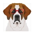 thumbnail image 1 of Furbaby Affiliates 'Saint Bernard Wearing Hipster Glasses' Canvas Art, 1 of 3