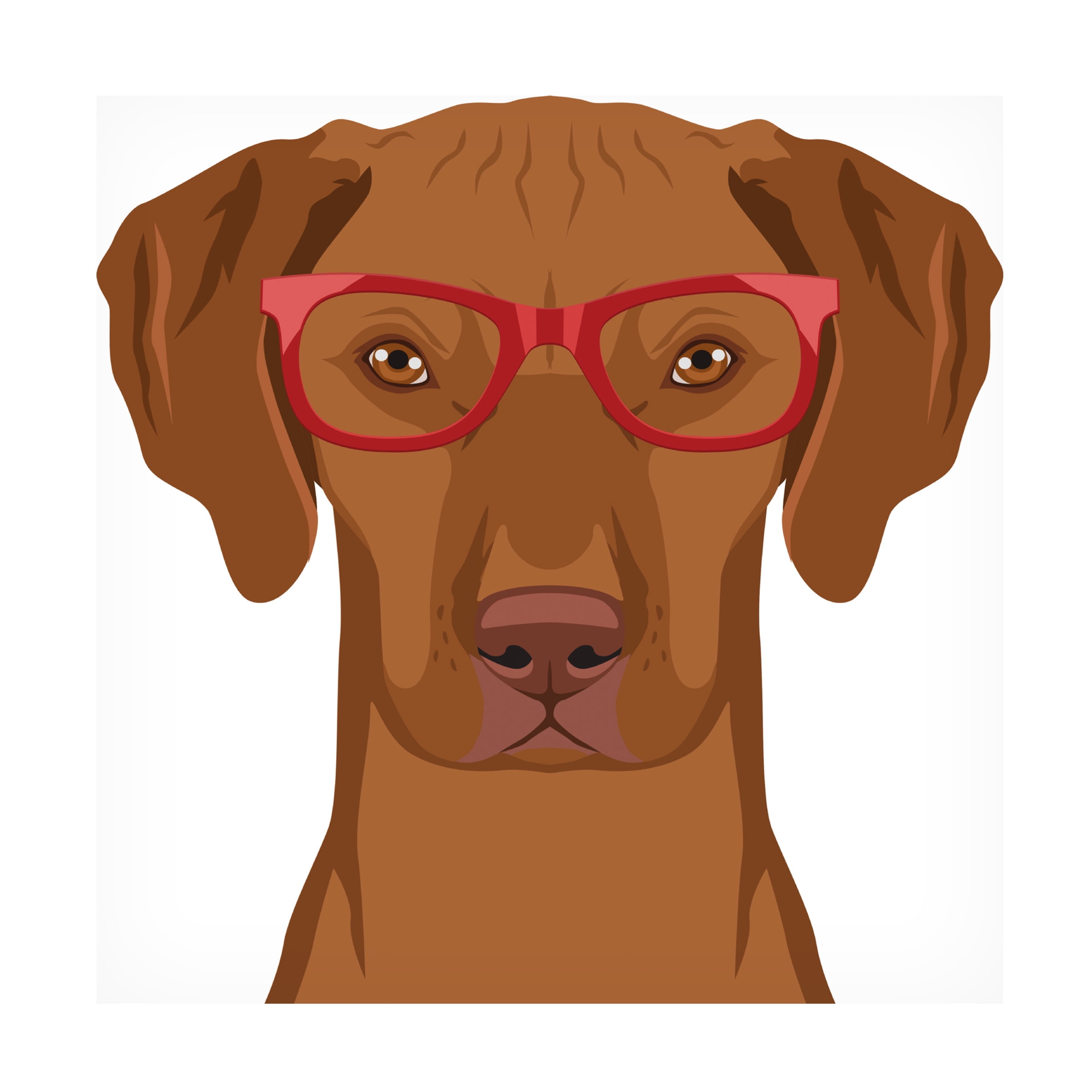 Furbaby Affiliates 'Vizsla Wearing Hipster Glasses' Canvas Art