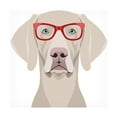 thumbnail image 1 of Furbaby Affiliates 'Weimaraner Wearing Hipster Glasses 2' Canvas Art, 1 of 4