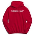 thumbnail image 1 of Furbaby Baby Humor Graphic Red Men's Crewneck Sweatshirt Hoodie, 1 of 1