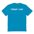 thumbnail image 1 of Furbaby Baby Humor Graphic Tropical Blue Men's Cotton T-Shirt, 1 of 1