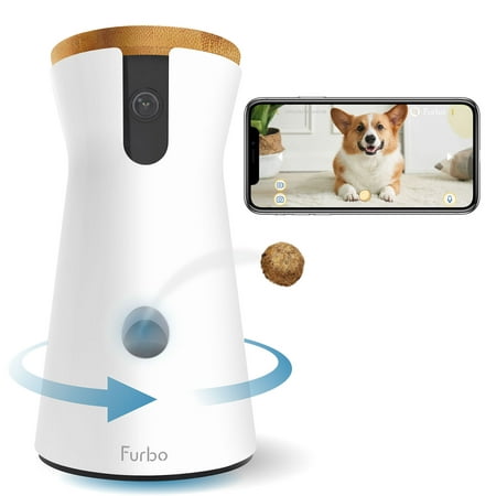 Furbo 360° Rotating Treat Tossing 1080p WiFi Pet Camera with 2-Way Audio, Barking Alerts