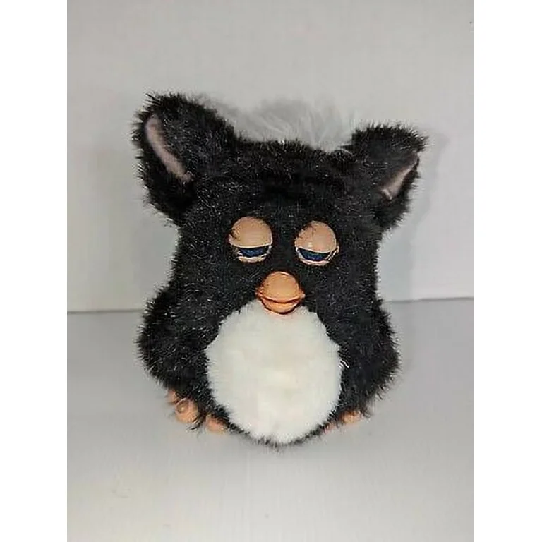 Furby 2005 Emoto Tronic Plush Toy Charcoal Black and White Vintage 1 Year and Up Walmart