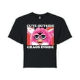 thumbnail image 1 of Furby - Cute Outside Chaos Inside - Junior's Cropped Tee, 1 of 4