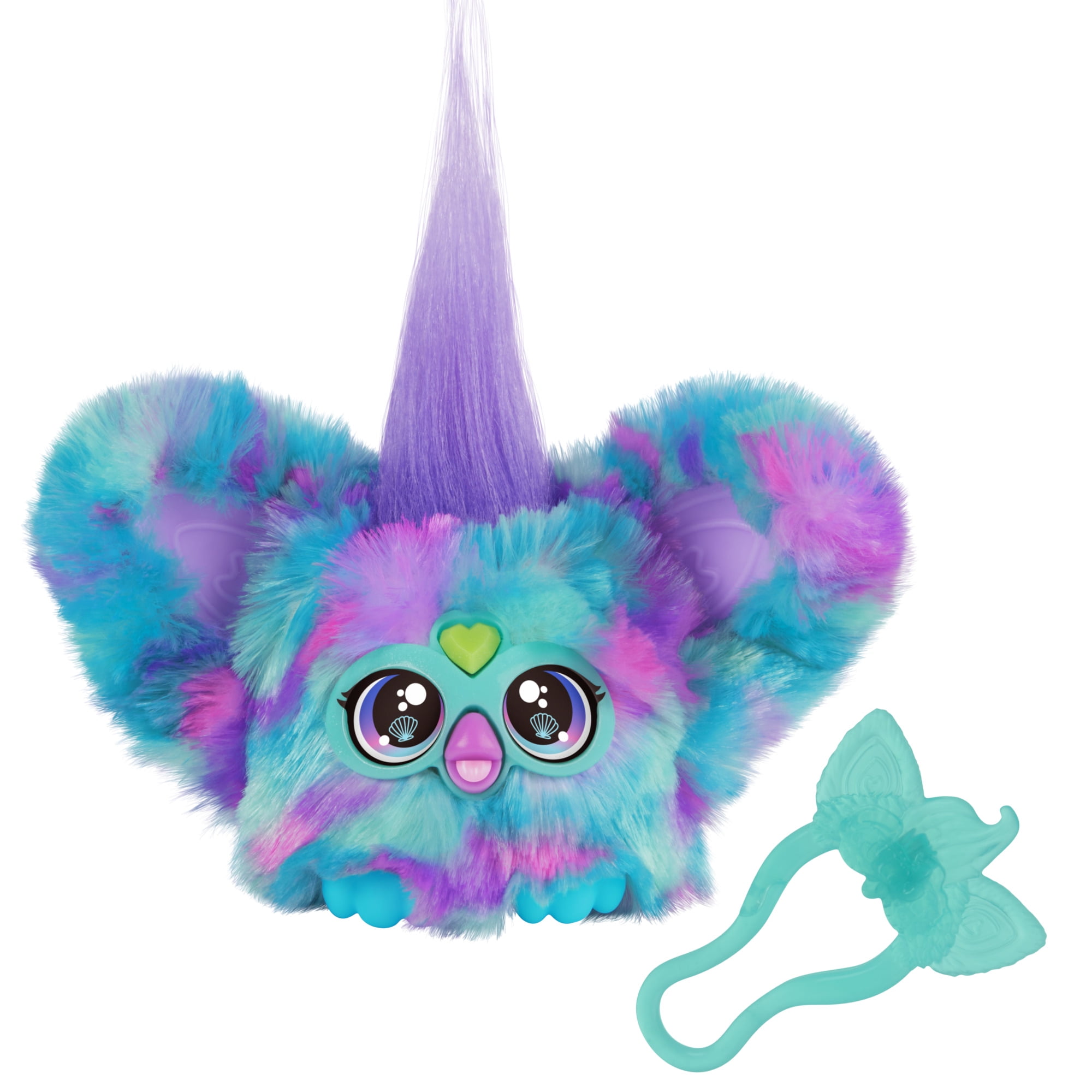 Furby Furblets Mer-May Mini Electronic Plush Toy for Girls & Boys, School Backpack Charms, 6+