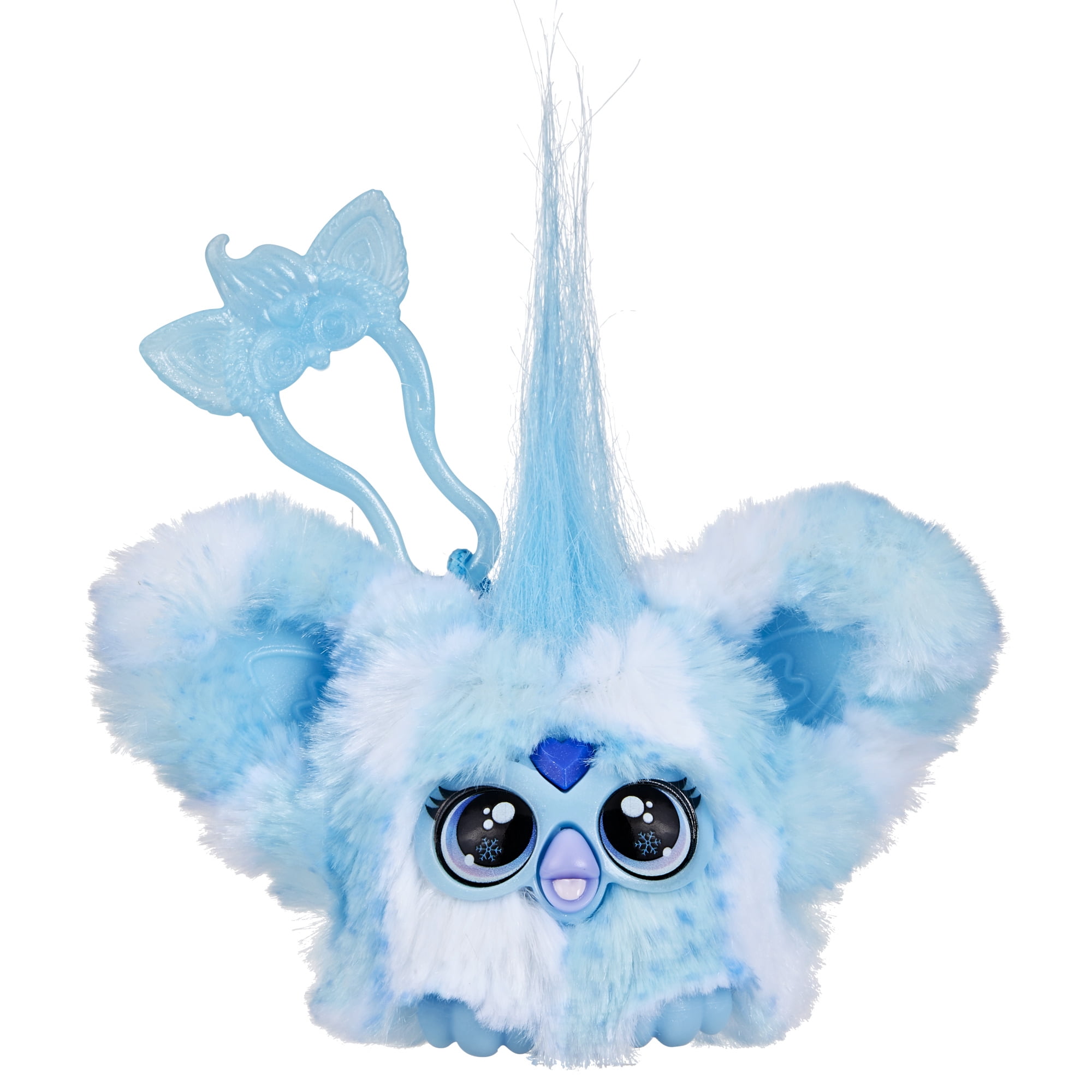 Furby Furblets Sno-Way Holiday Edition Mini Friend, 45+ Sounds \u0026 Music, Electronic Plush Toys, Blue \u0026 White