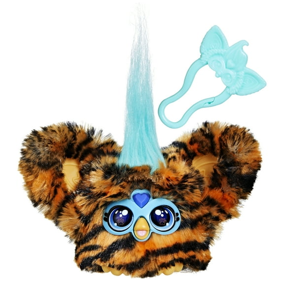 Furby Furblets Ty-Bee Mini Tiger Friend, Electronic Plush Toys for Girls & Boys, School Backpack Charms, 6+