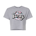 thumbnail image 1 of Furby - Furby Logo Circle - Junior's Cropped Tee, 1 of 4