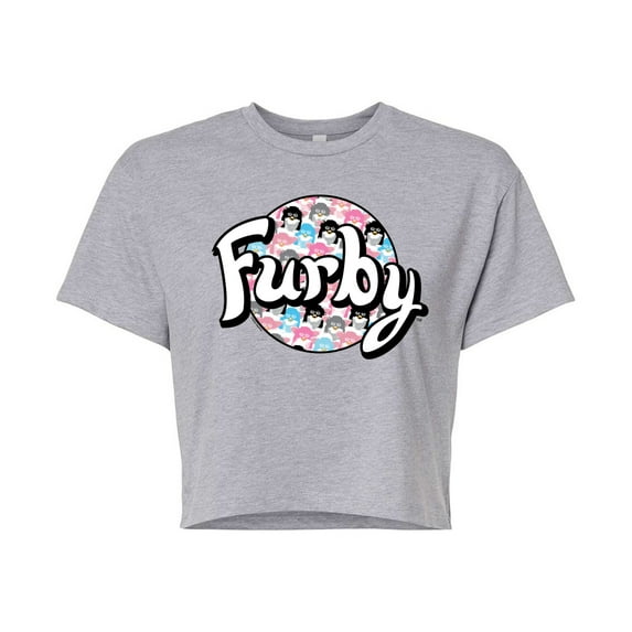 Furby - Furby Logo Circle - Junior's Cropped Tee
